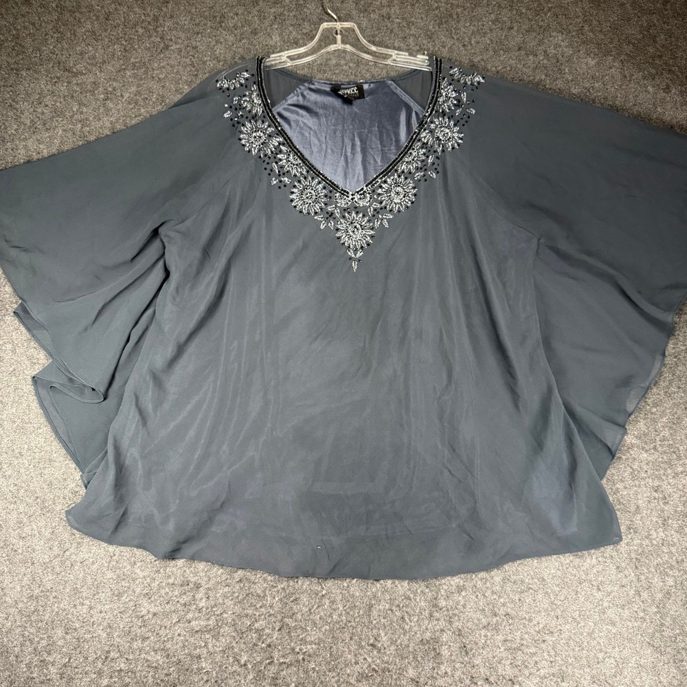 Adrianna Papell Essentials 3X Beaded Evening Formal Occasion Top